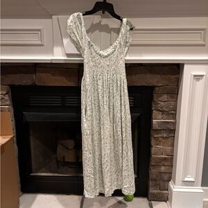 Floral Maxi Dress with Ruffled Sleeves